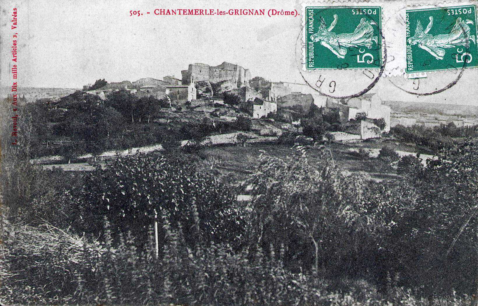 Ancienne vue côté nord de Chantemerle Les Grignan référence 30Fi73/2