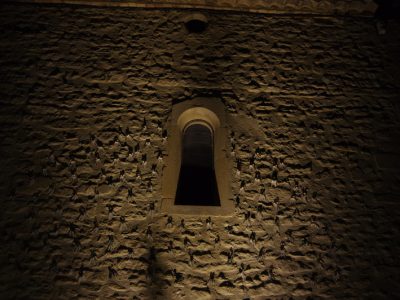 Façade de la Chapelle de Chantemerle Les Grignan de nuit