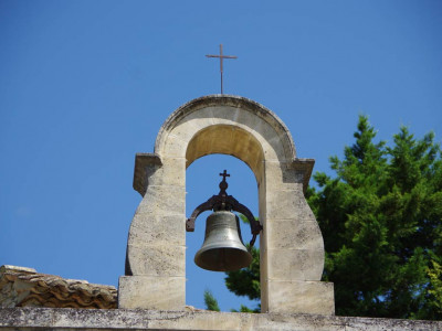 Détail du clocher de Chantemerle les Grignan