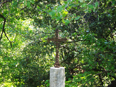 Détail du calvaire à la Calade de Chantemerle Les Grignan