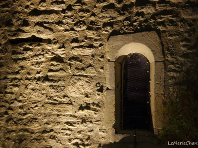 Détail de la chapelle de Chantemerle-Lès-Grignan, de nuit