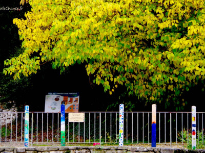 Travail des enfants de Chantemerle Les Grignan pris sous la pluie
